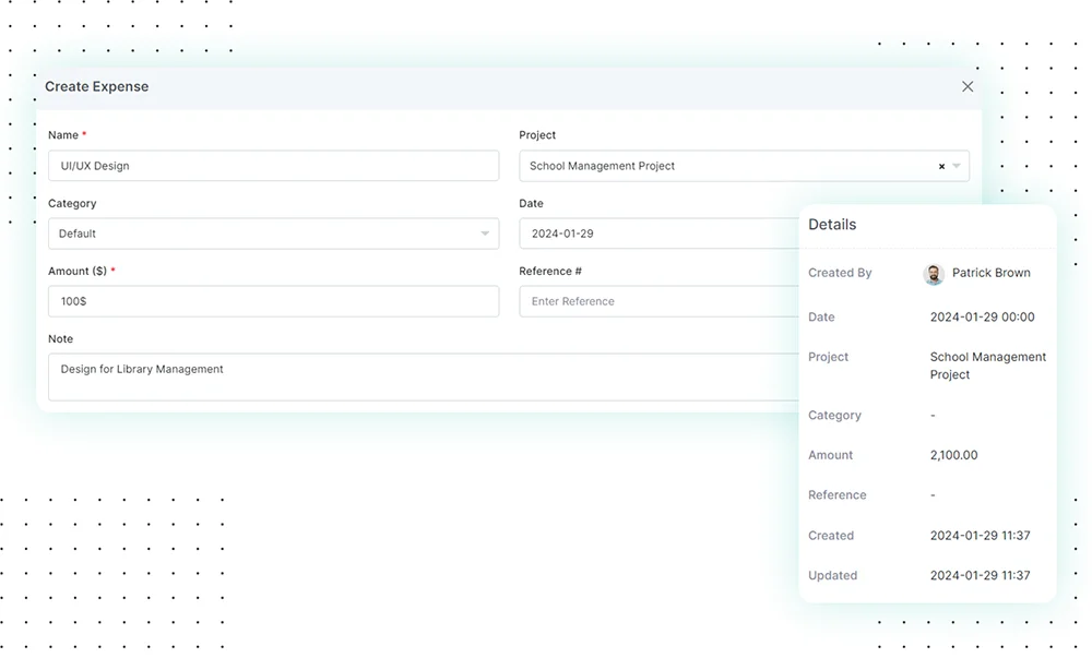 Adicione despesas facilmente