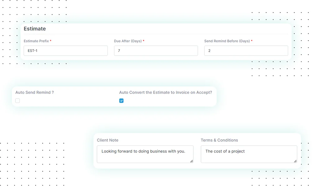 Ước tính cài đặt