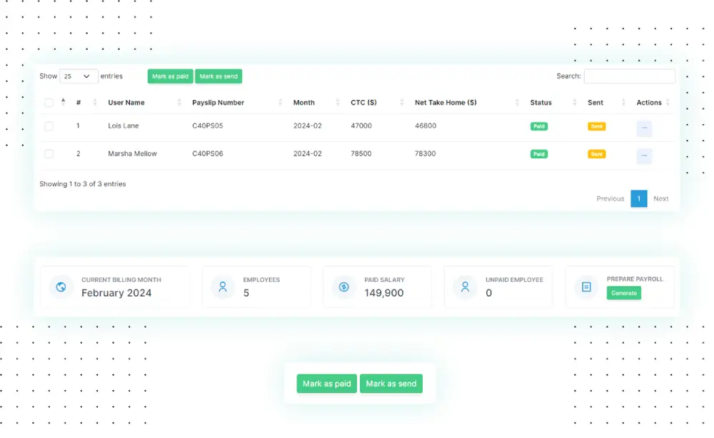 Complete pay runs in a click