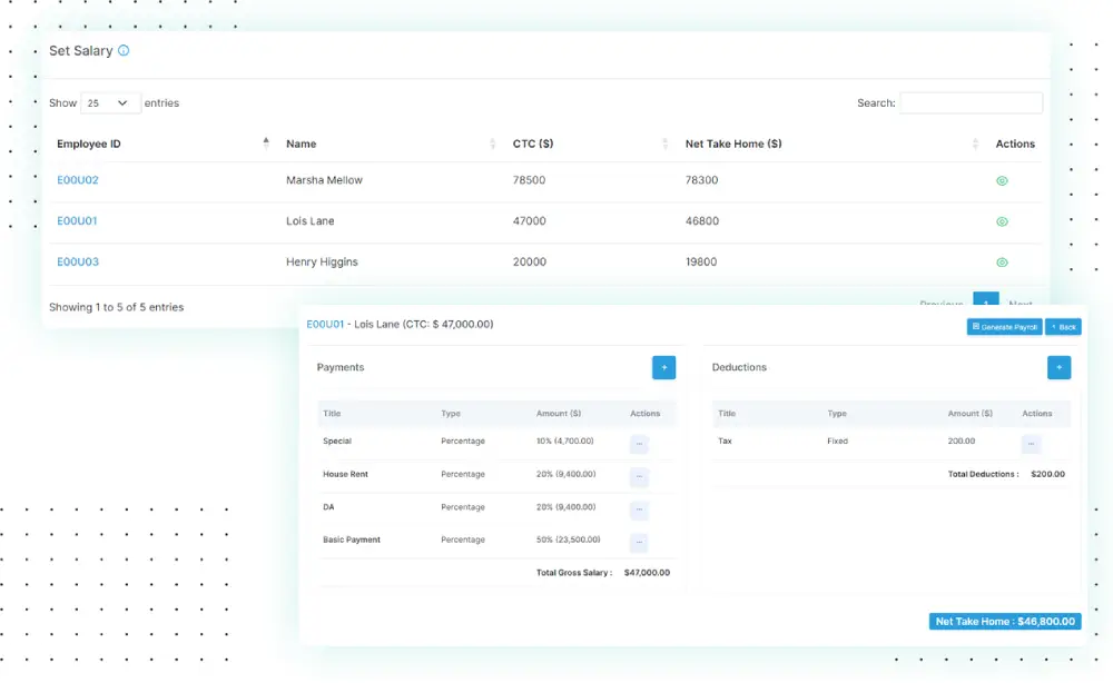 Установить зарплату